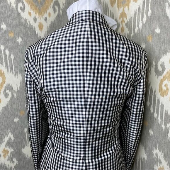 Ralph Lauren Spring Runway 2000 Black & White Gingham Silk Shantung Jacket - Picture 5 of 16